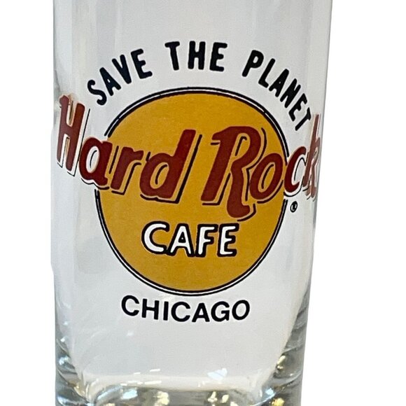 Shot Glass Hard Rock Cafe Chicago Glass Tall - Picture 2 of 3